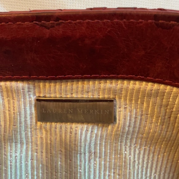 Woven leather Lauren Merkin clutch - Picture 3 of 5